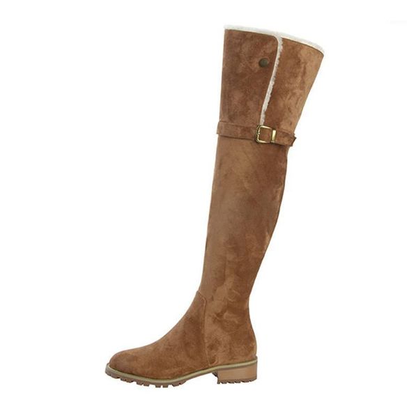 2020 new women lambswool thick fur thigh high snow boots suede low heels winter warm plush non slip shoes buckle1, Black
2020 new women lambswool thick fur thigh high snow boots suede low heels winter warm plush non slip shoes buckle1, Black