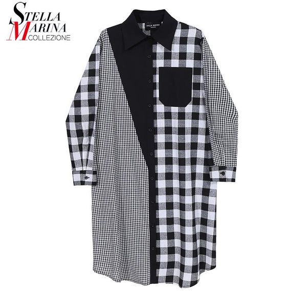 new long sleeve woman black plaid shirt dress 2020 autumn fashion pocket ladies casual wear printed dress robe femme style 6530, Black;gray
new long sleeve woman black plaid shirt dress 2020 autumn fashion pocket ladies casual wear printed dress robe femme style 6530, Black;gray