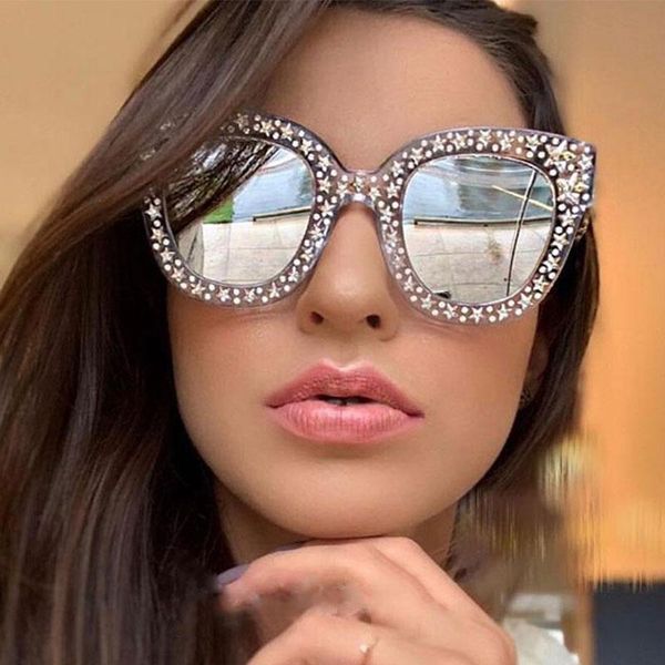 sunglasses luxury black women vintage cat eye star frame sun glasses fashion silver mirror lens female shades uv400, White;black
sunglasses luxury black women vintage cat eye star frame sun glasses fashion silver mirror lens female shades uv400, White;black