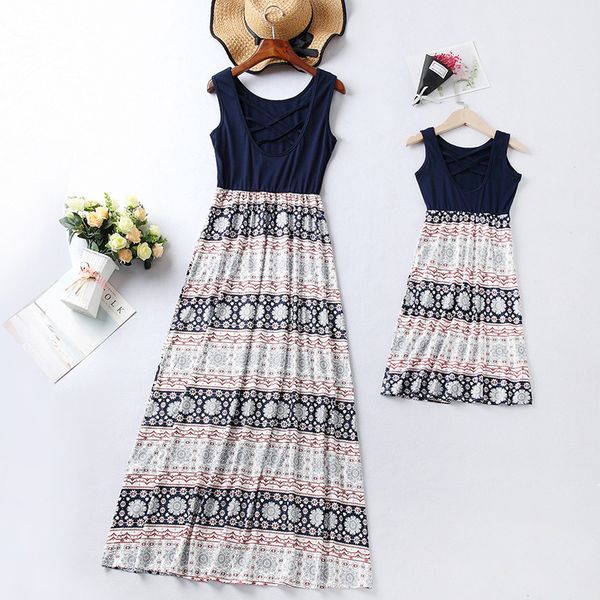 nashakaite mom and daughter dress sleeveless back cross patchwork print long dress family look mother and daughter clothes lj201111, Blue
nashakaite mom and daughter dress sleeveless back cross patchwork print long dress family look mother and daughter clothes lj201111, Blue