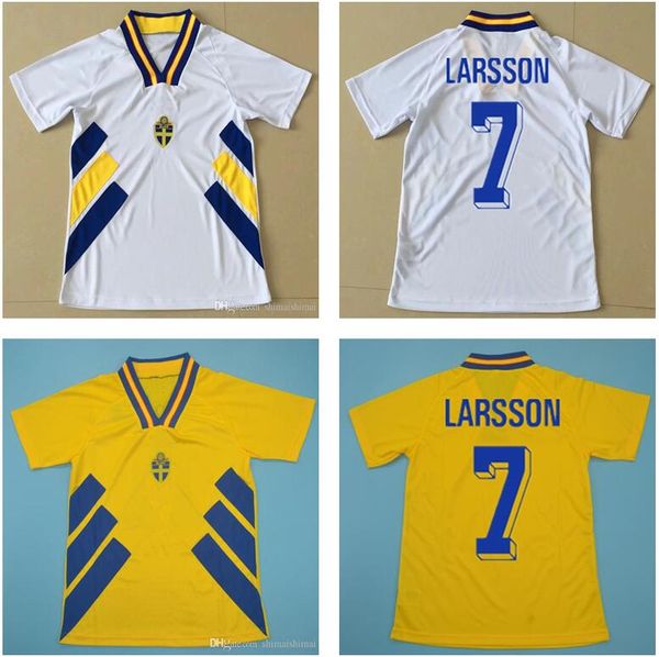 1994 sweden soccer jersey home yellow retro 94 classic antique vintage maillot away white football shirt #11 brolin #10 dahlin #7 larssonghj, Black;yellow
1994 sweden soccer jersey home yellow retro 94 classic antique vintage maillot away white football shirt #11 brolin #10 dahlin #7 larssonghj, Black;yellow