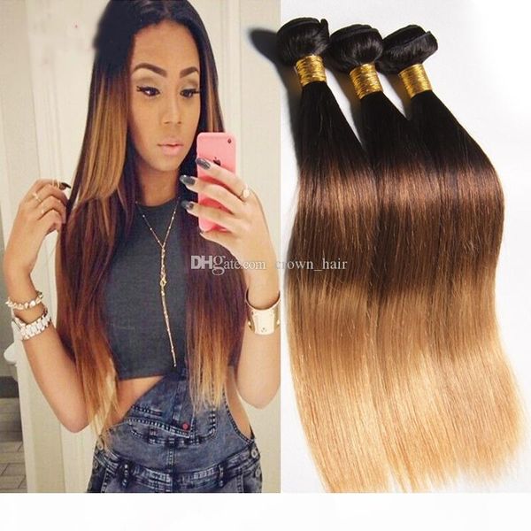 honey blonde #1b 4 27 hair extensions straight ombre human hair weaves 3pcs lot brazilian straight 3 tone hair weaves, Black
honey blonde #1b 4 27 hair extensions straight ombre human hair weaves 3pcs lot brazilian straight 3 tone hair weaves, Black