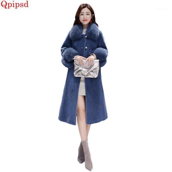 big fur collar wool coats womens 2020 new winter jacket female long thicken warm woolen coats ladies temperament slim overcoat1, Black
big fur collar wool coats womens 2020 new winter jacket female long thicken warm woolen coats ladies temperament slim overcoat1, Black