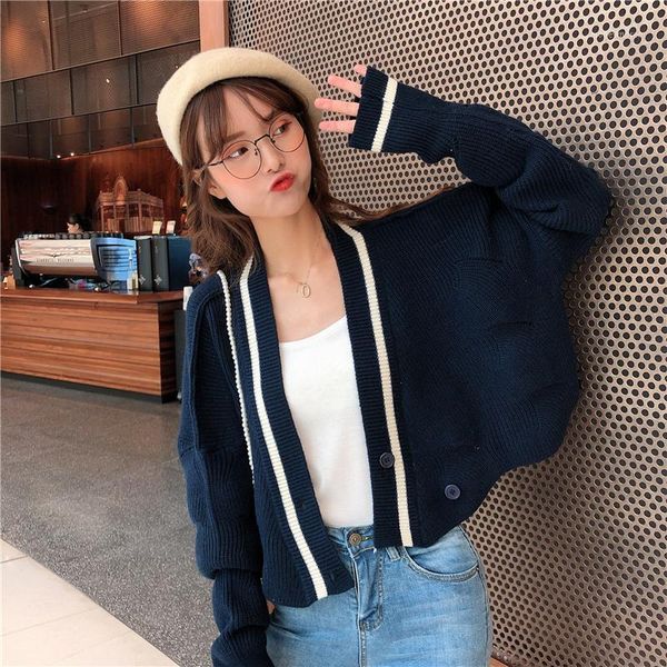 women's jackets spring autumn cardigans knitted casual korean style long sleeve women's clothing fashion brand loose short coats, Black;brown
women's jackets spring autumn cardigans knitted casual korean style long sleeve women's clothing fashion brand loose short coats, Black;brown