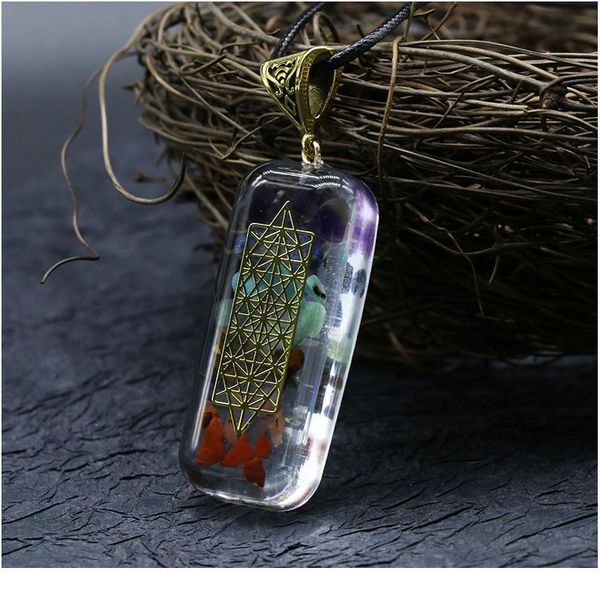 7 chakra orgone necklace energy healing pendant rainbow crystal stone pendulum yoga meditation resin necklace women men jllfiy, Black
7 chakra orgone necklace energy healing pendant rainbow crystal stone pendulum yoga meditation resin necklace women men jllfiy, Black