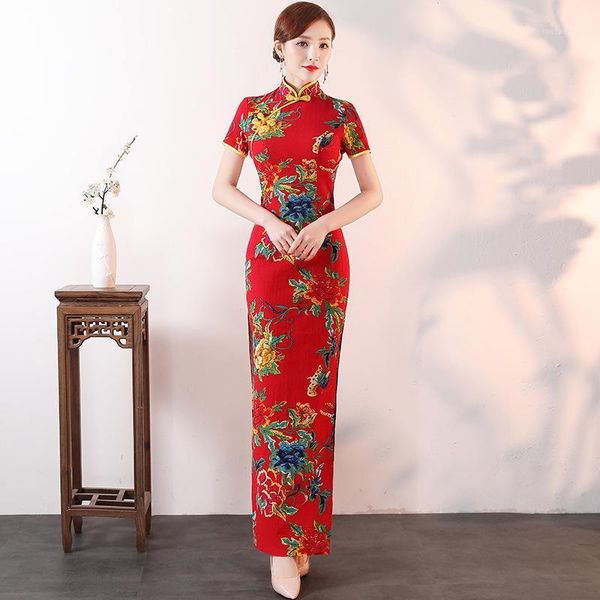 classic cheongsam plus size 3xl 4xl 5xl women slim long dress satin flower print mandarin collar chinese traditional qipao1, Red
classic cheongsam plus size 3xl 4xl 5xl women slim long dress satin flower print mandarin collar chinese traditional qipao1, Red