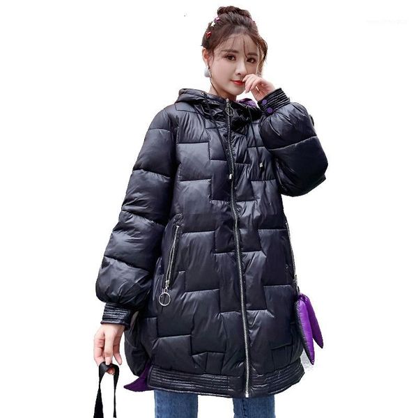women's down & parkas 2021 winter loose coats warm quilted jacket women outerwear hooded female long coat snow wear large sizes cotton, Black
women's down & parkas 2021 winter loose coats warm quilted jacket women outerwear hooded female long coat snow wear large sizes cotton, Black