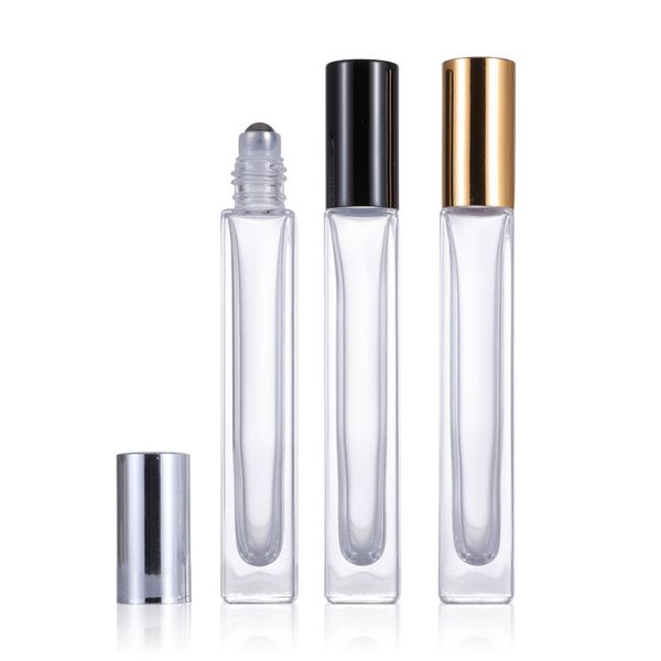 long style 10ml roll glass bottles refillable essential oil glass roller bottles with stainless steel roller ball and black gold silver cap
long style 10ml roll glass bottles refillable essential oil glass roller bottles with stainless steel roller ball and black gold silver cap