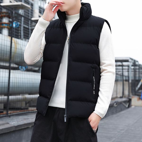 men's autumn winter trend hooded down cotton padded jacket slim and thickened waistcoat korean warm vest, Black;white
men's autumn winter trend hooded down cotton padded jacket slim and thickened waistcoat korean warm vest, Black;white