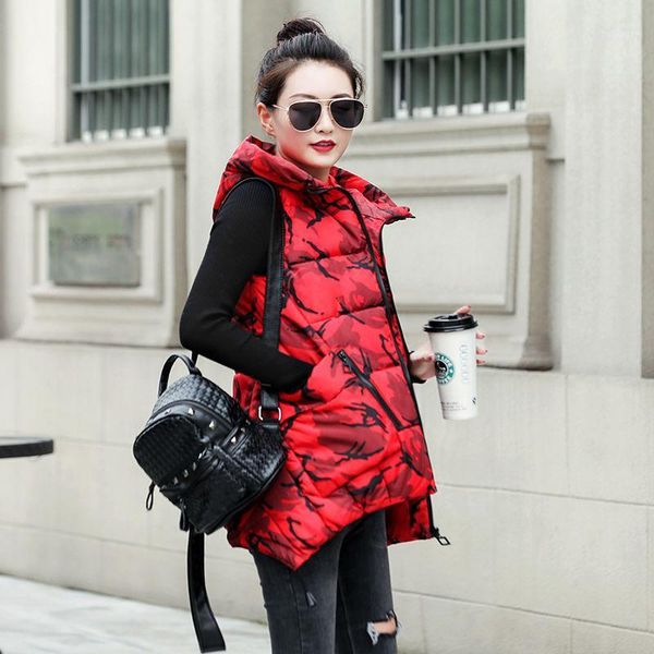 2021 new women's mid-length down cotton vest korean slim slim fashion student hooded versatile waistcoat1, Black;white
2021 new women's mid-length down cotton vest korean slim slim fashion student hooded versatile waistcoat1, Black;white