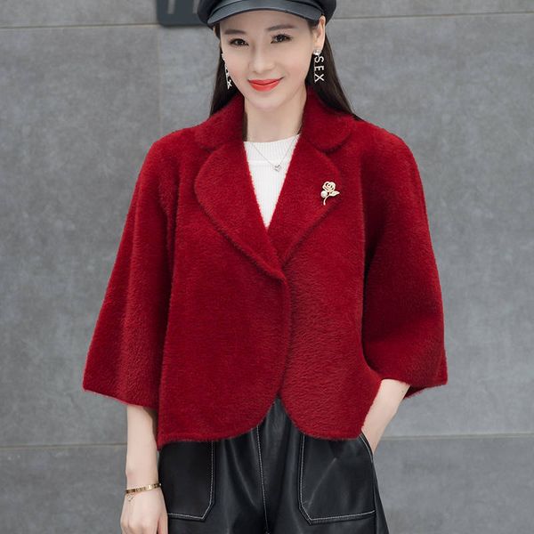 feminine solid elegant cardigans turn down collar vison female skin jacket thin autumn sweaters women's clothes 2020 wp52, Black
feminine solid elegant cardigans turn down collar vison female skin jacket thin autumn sweaters women's clothes 2020 wp52, Black