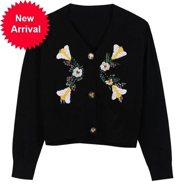 new winter 2021 vintage embroidery fashion women mode red v-neck long sleeved shirt clothes cardigan casual short black jacket ff9y, White;black
new winter 2021 vintage embroidery fashion women mode red v-neck long sleeved shirt clothes cardigan casual short black jacket ff9y, White;black