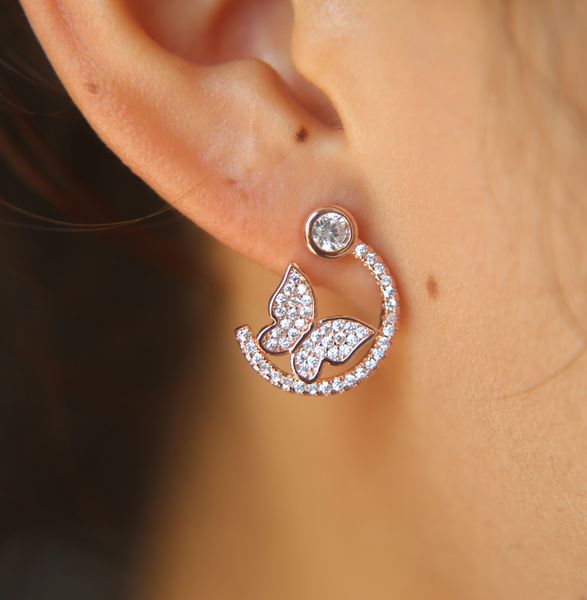 2019 new arrived flying butterfly earrings rose/sliver color stud earrings for women child birthday gift, Golden;silver
2019 new arrived flying butterfly earrings rose/sliver color stud earrings for women child birthday gift, Golden;silver