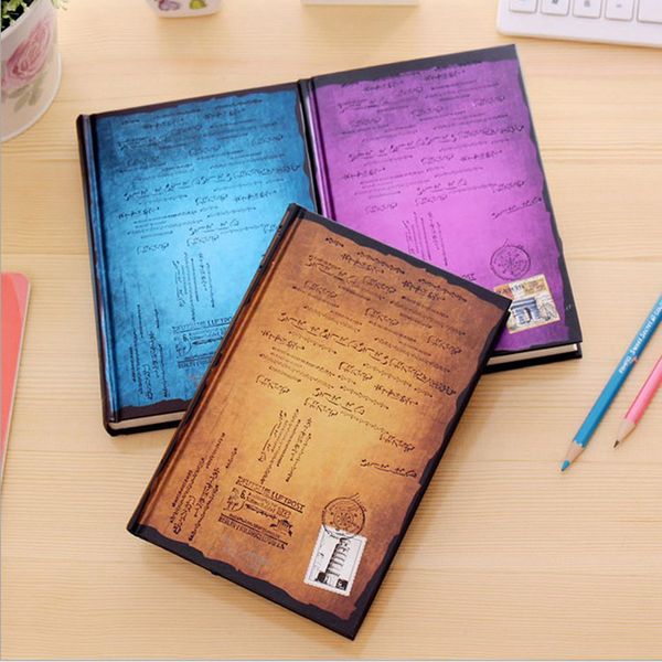 128 Sheets Retro Notebook Vintage Blank Diary Journal School Stationery For Students