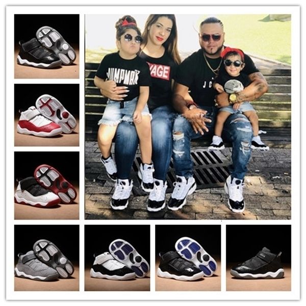 box)2019 jumpman (with vi 6 rings kid children's shoes basketball shoes for 6s casual fashion sneakers size:6c-10cvs01, Black