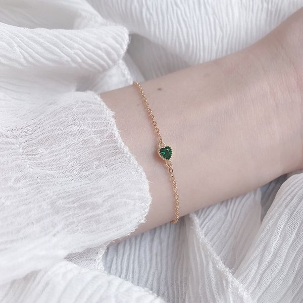 french minority emerald love s925 sterling silver bracelet lightsingle diamond temperament heart-shaped exquisite jewelry bracelet nationali, Golden;silver
french minority emerald love s925 sterling silver bracelet lightsingle diamond temperament heart-shaped exquisite jewelry bracelet nationali, Golden;silver