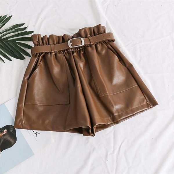 high waist pu leather shorts women cool punk sashes wide leg shorts spring autumn casual loose elastic waist leather 2020, White;black
high waist pu leather shorts women cool punk sashes wide leg shorts spring autumn casual loose elastic waist leather 2020, White;black