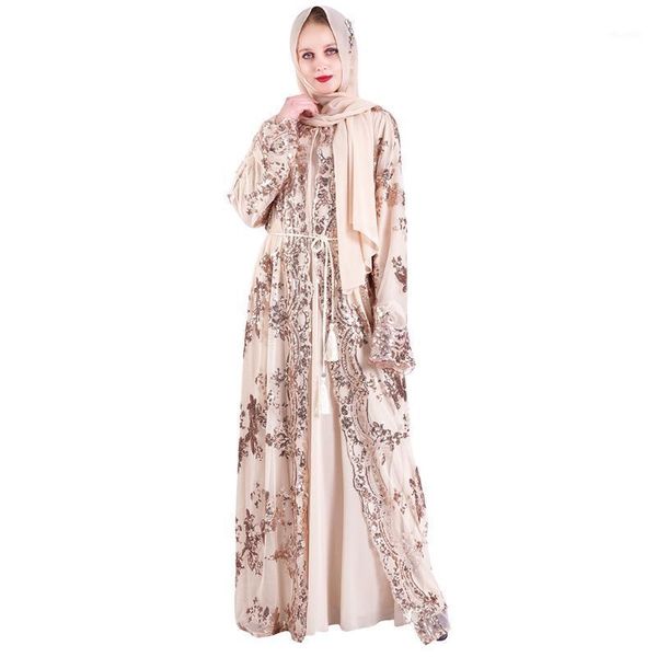 muslim women sequin kimono luxury abaya embroidery maxi sequins abaya robe kaftan dubai1, Red 
muslim women sequin kimono luxury abaya embroidery maxi sequins abaya robe kaftan dubai1, Red