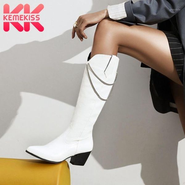 boots kemekiss size 34-43 women knee pointed toe pu side zipper shoes metal chain winter fashion party footwear1, Black
boots kemekiss size 34-43 women knee pointed toe pu side zipper shoes metal chain winter fashion party footwear1, Black
