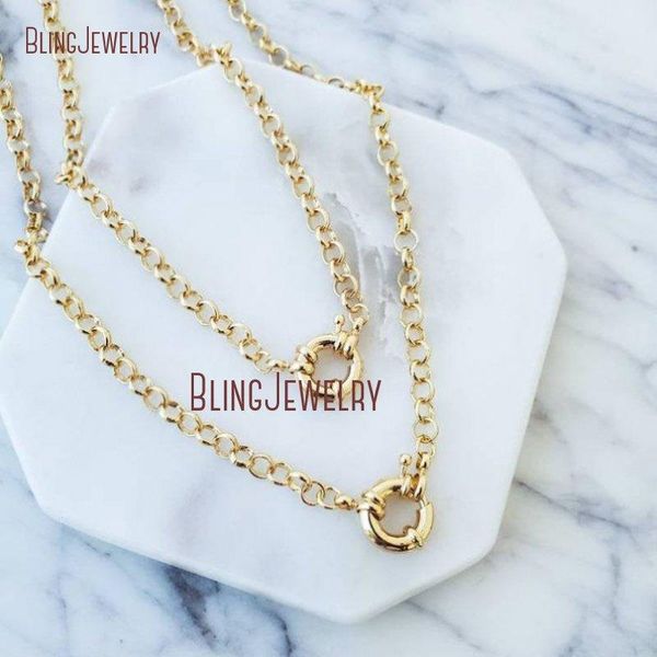 nm35122 layering medium chunky chain gold filled rolo chain necklace sailor wheel clasp circle link toggle choker necklace, Silver
nm35122 layering medium chunky chain gold filled rolo chain necklace sailor wheel clasp circle link toggle choker necklace, Silver