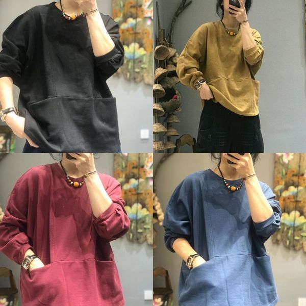 mzekn new solid for loose sweater in autumn color winter 2020 all cotton casual and versatile long pullovert t-shirt and pullover pullover s, White
mzekn new solid for loose sweater in autumn color winter 2020 all cotton casual and versatile long pullovert t-shirt and pullover pullover s, White