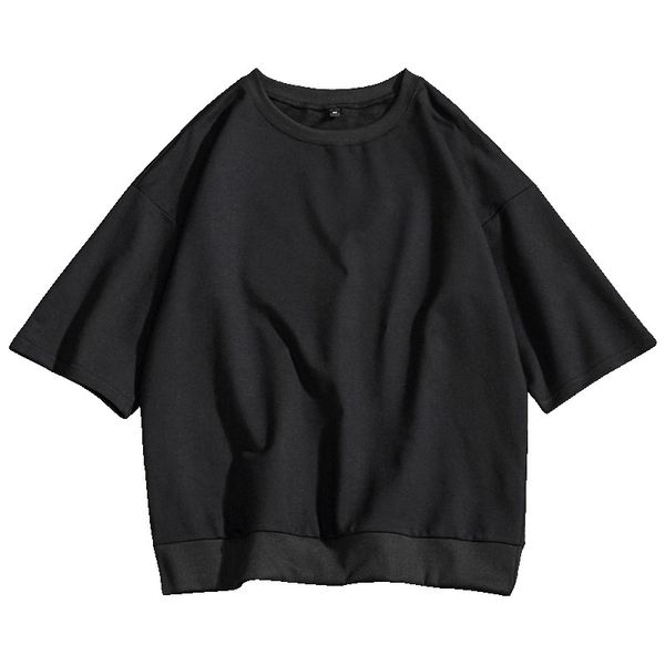 new men solid color t shirt mens black and white cotton t-shirts summer male three quarter tshirt m-5xl lj200827, White;black
new men solid color t shirt mens black and white cotton t-shirts summer male three quarter tshirt m-5xl lj200827, White;black