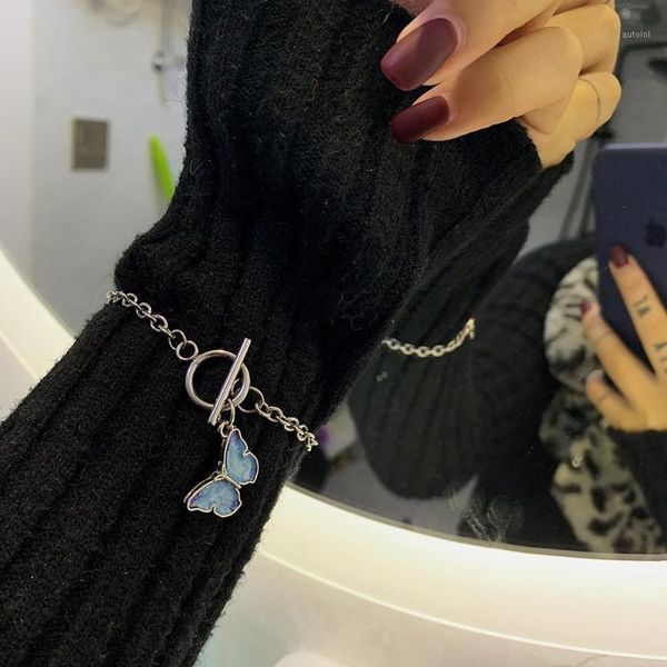1pc fashion harajuku cute colorful butterfly pendant bracelet stainless steel chain bracelet for women friendship jewelry gift1, Black
1pc fashion harajuku cute colorful butterfly pendant bracelet stainless steel chain bracelet for women friendship jewelry gift1, Black