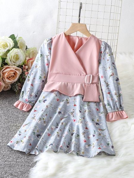 toddler girls floral print flounce sleeve buckled detail 2 in 1 dress she, Red;yellow
toddler girls floral print flounce sleeve buckled detail 2 in 1 dress she, Red;yellow