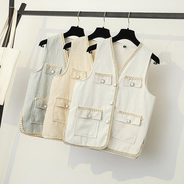 women's vests fashion tweed vest sleeveless jacket coat women spring autumn ladies casual waistcoat female gilet plus size oversize, Black;white
women's vests fashion tweed vest sleeveless jacket coat women spring autumn ladies casual waistcoat female gilet plus size oversize, Black;white