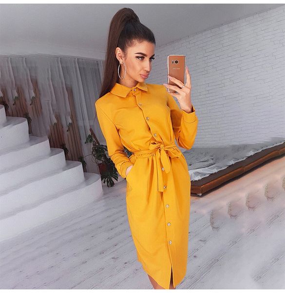 2021 new long sleeve turn-down collar single-breasted with belt knee-length shirt women autumn winter elegant casual es mk8d, Black;gray
2021 new long sleeve turn-down collar single-breasted with belt knee-length shirt women autumn winter elegant casual es mk8d, Black;gray