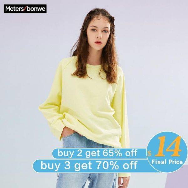 metersbonwe basic sweatshirt female spring solid color casual sweatshirt new wild comfortable o-neck pullover 201009, Black
metersbonwe basic sweatshirt female spring solid color casual sweatshirt new wild comfortable o-neck pullover 201009, Black