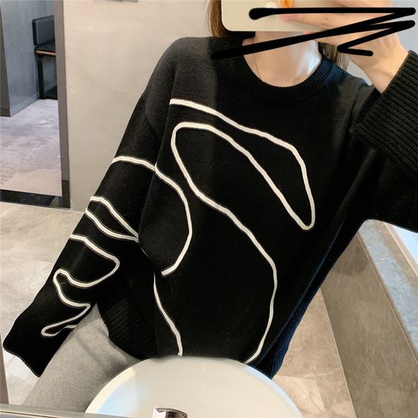 2021 new mode female wool embroidered swan loose mesh chic korean brand long sleeves black oversized pullovers j6xj, White;black
2021 new mode female wool embroidered swan loose mesh chic korean brand long sleeves black oversized pullovers j6xj, White;black