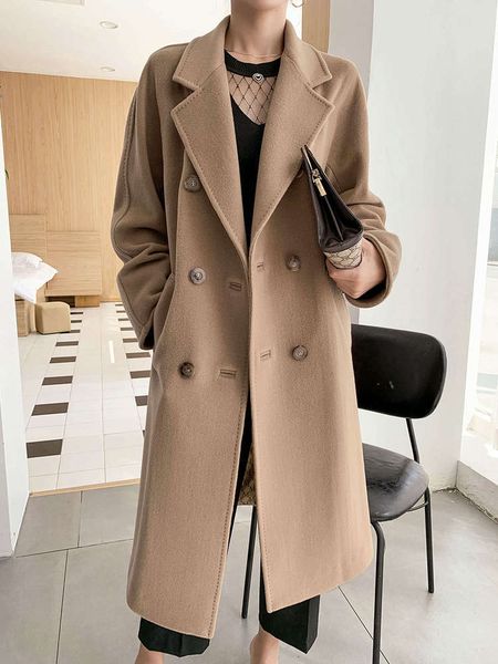 mak2020 new anti season 801 face cashmere women's middle long high end camel double breasted woolen coat8uy, Black
mak2020 new anti season 801 face cashmere women's middle long high end camel double breasted woolen coat8uy, Black