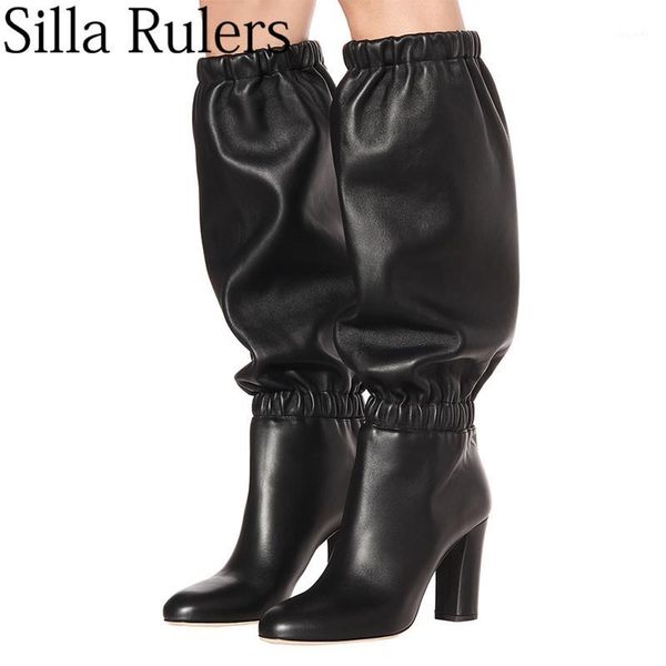 runway new spring round toe microfiber knee high boots woman chunky heels slip on boots woman fashion show botines mujer 20201, Black
runway new spring round toe microfiber knee high boots woman chunky heels slip on boots woman fashion show botines mujer 20201, Black
