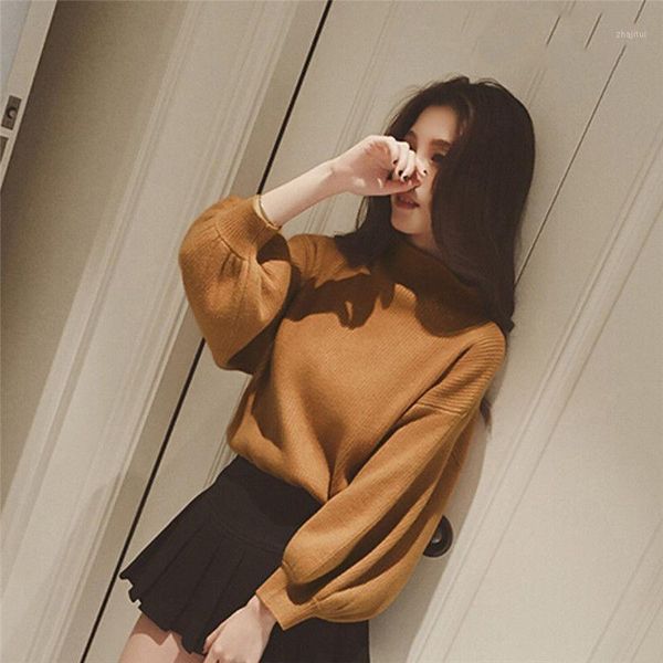 women's loose fit long lantern sleeve turtleneck jumper casual winter warm knitted sweaters plain1, White
women's loose fit long lantern sleeve turtleneck jumper casual winter warm knitted sweaters plain1, White