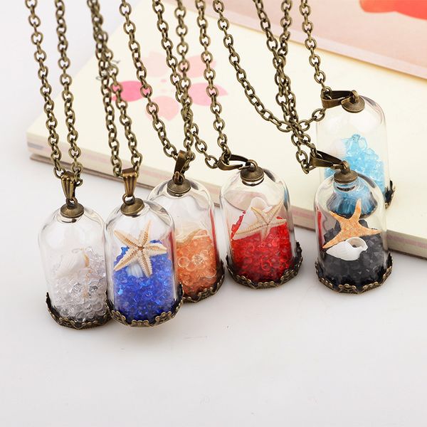 ocean wind drifting handmade diy pendant starfish water drop necklace glass cover ing bottle christmas gift jewelry, Silver
ocean wind drifting handmade diy pendant starfish water drop necklace glass cover ing bottle christmas gift jewelry, Silver