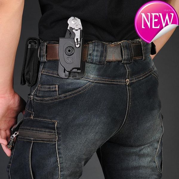 cargo casual men's jeans pants with multi-pockets motorcycle denim trousers style for men's outdoor jeans blue1, Blue 
cargo casual men's jeans pants with multi-pockets motorcycle denim trousers style for men's outdoor jeans blue1, Blue