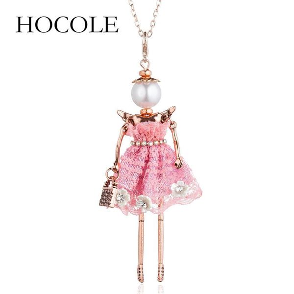 pendant necklaces hocole cute doll women necklace 4 colors long chain handmade dress girls fashion jewelry flower collier femme, Silver
pendant necklaces hocole cute doll women necklace 4 colors long chain handmade dress girls fashion jewelry flower collier femme, Silver