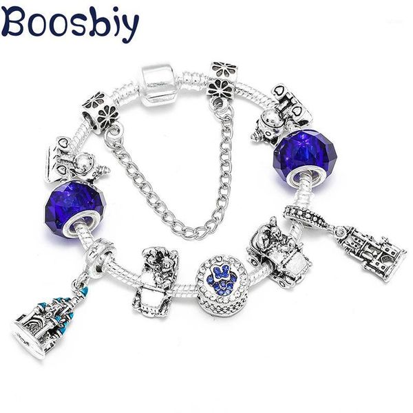 boosbiy women bracelet diy blue castle charm bracelet for women & bangle romantic jewelry gift1, Golden;silver
boosbiy women bracelet diy blue castle charm bracelet for women & bangle romantic jewelry gift1, Golden;silver