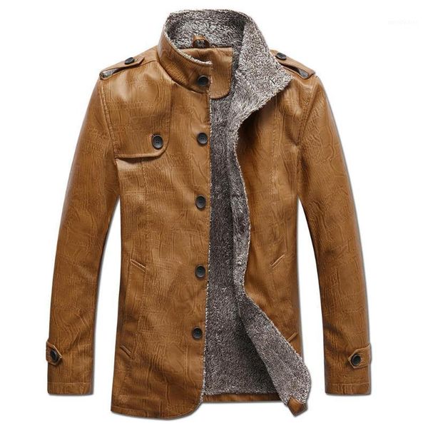 men's jackets yiwa men pu lapel synthetic leather jacket business style slim fit coat winter clothing warm thick faux overcoat1, Black;brown
men's jackets yiwa men pu lapel synthetic leather jacket business style slim fit coat winter clothing warm thick faux overcoat1, Black;brown