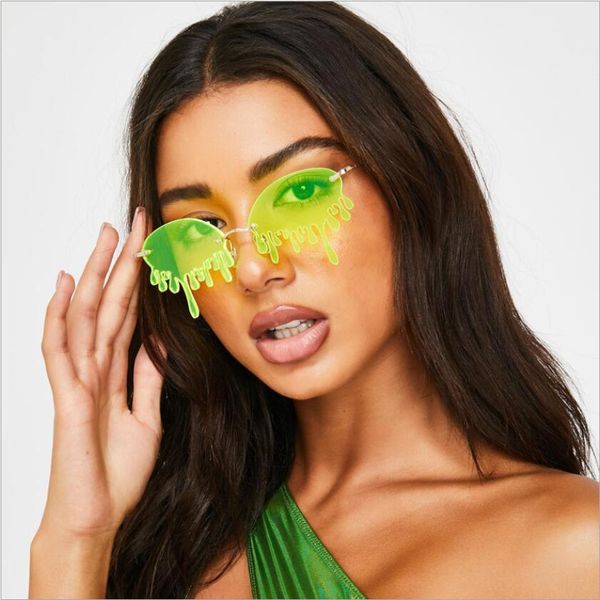 cool european and american fashion personalized color lens sunglasses exaggerated style tears with glasses halloween concave decoration, White;black
cool european and american fashion personalized color lens sunglasses exaggerated style tears with glasses halloween concave decoration, White;black