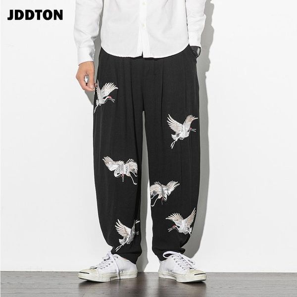 jddton men chinese style linen embroidery plate buckle nine points pants loose fashion casual hip hop vintage streetwear je4141, Black
jddton men chinese style linen embroidery plate buckle nine points pants loose fashion casual hip hop vintage streetwear je4141, Black
