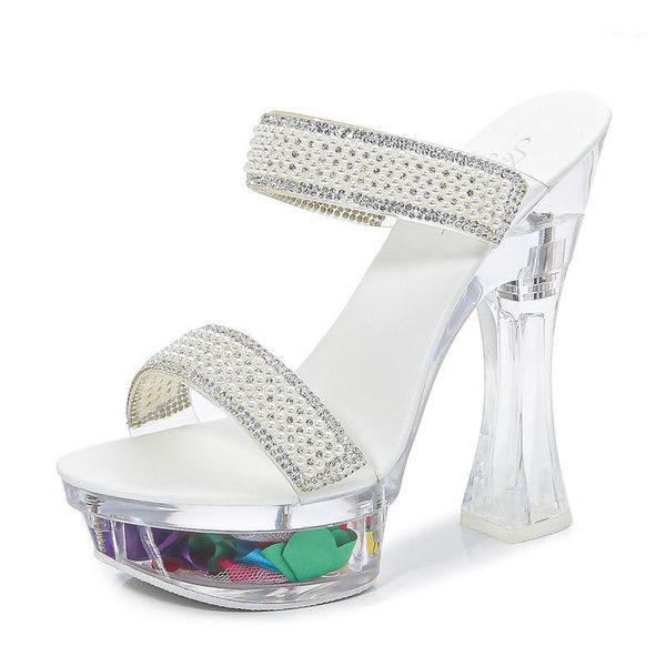 2020 summer latest transparent women's super high heel 14cm thick heel big size women platform pearl fairy slippers sandals1, Black
2020 summer latest transparent women's super high heel 14cm thick heel big size women platform pearl fairy slippers sandals1, Black