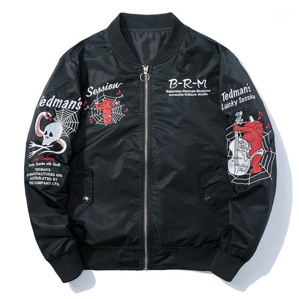 jackets funny embroidery zipper coat advanced padded outwear hip hop fashion high street windbreaker streetwear winter1, Black;brown
jackets funny embroidery zipper coat advanced padded outwear hip hop fashion high street windbreaker streetwear winter1, Black;brown