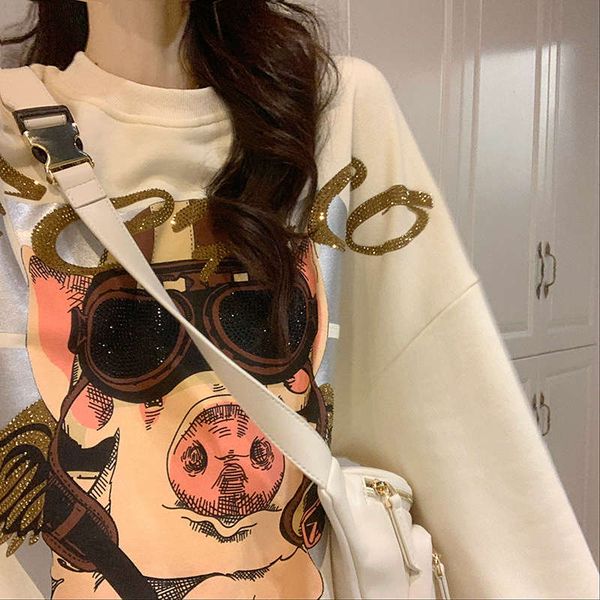 new of clothes in autumn 2020 ins sweater women's languid and loose street style, Black
new of clothes in autumn 2020 ins sweater women's languid and loose street style, Black