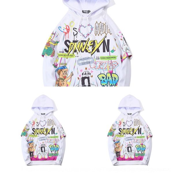 pzqqc new hip brand ipop street dance long sleeve couple national sweater hooded fashion hop loose national tide fake two-piece sweater 1yll, Black
pzqqc new hip brand ipop street dance long sleeve couple national sweater hooded fashion hop loose national tide fake two-piece sweater 1yll, Black