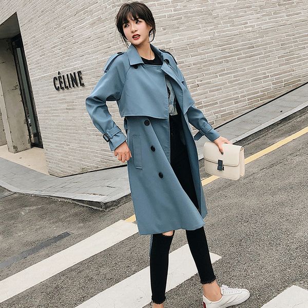 fitaylor new double breasted mid-long trench coat women casual slim belt cloak vintage windbreaker outwear 201103, Tan;black
fitaylor new double breasted mid-long trench coat women casual slim belt cloak vintage windbreaker outwear 201103, Tan;black