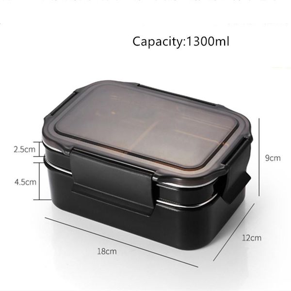 1300 мл двойной слой 304 из нержавеющей стали lunch box большой емкости герметичны bento box student food container микроволновая закуска jl
1300 мл двойной слой 304 из нержавеющей стали lunch box большой емкости герметичны bento box student food container микроволновая закуска jl
