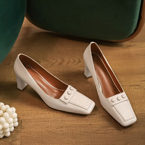 2020 pumps female spring high heels elegant women's leather quality cow toe shallow square foot shoes only size34-39 1pv7, Black
2020 pumps female spring high heels elegant women's leather quality cow toe shallow square foot shoes only size34-39 1pv7, Black