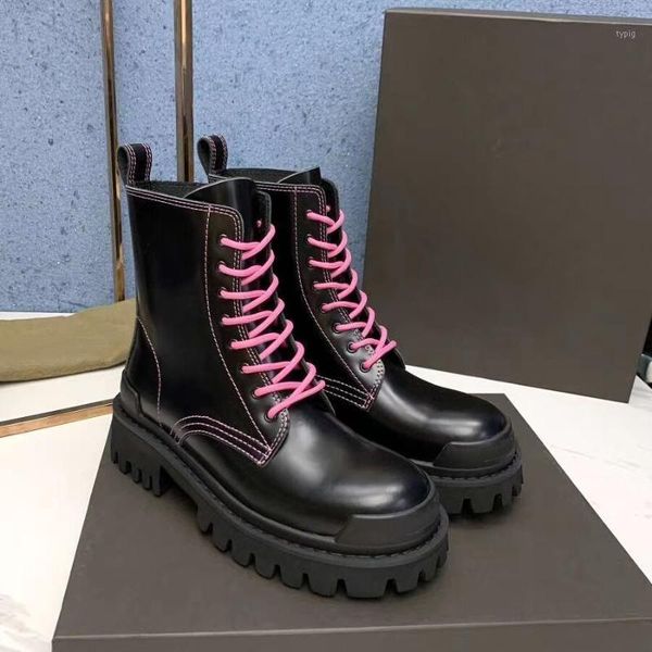 boots british style woman platform shoes leather winter warm thick sole women 2021 designers1, Black
boots british style woman platform shoes leather winter warm thick sole women 2021 designers1, Black